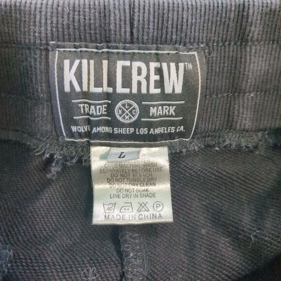 Kill Crew Men's Graphic-Print Drawstring Pocket Joggers Black large - Picture 6 of 6